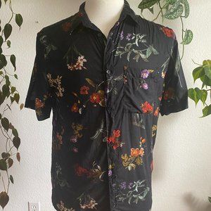 Floral Button Up Short Sleeve Shirt